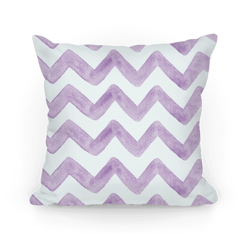 484x484 Purple Watercolor Chevron Pattern Throw Pillow Lookhuman