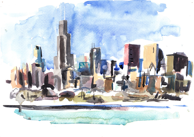 742x525 Chicago Skyline