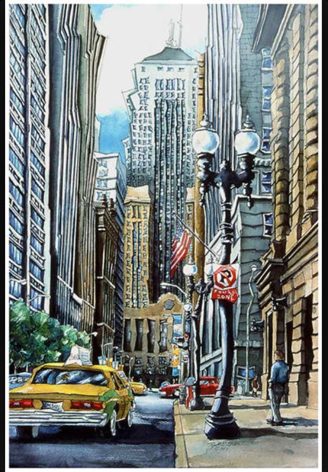 640x920 Chicago Watercolor Chicago Chicago And Watercolor