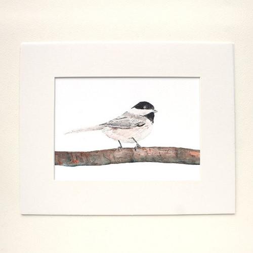 500x500 Chickadee Watercolor Painting Print Trowel And Paintbrush