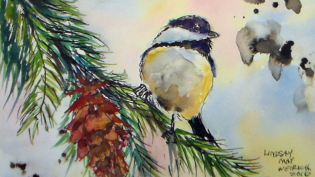 1090x613 Hey Chickadee! Pen Amp Inkwatercolor The Frugal Crafter Blog