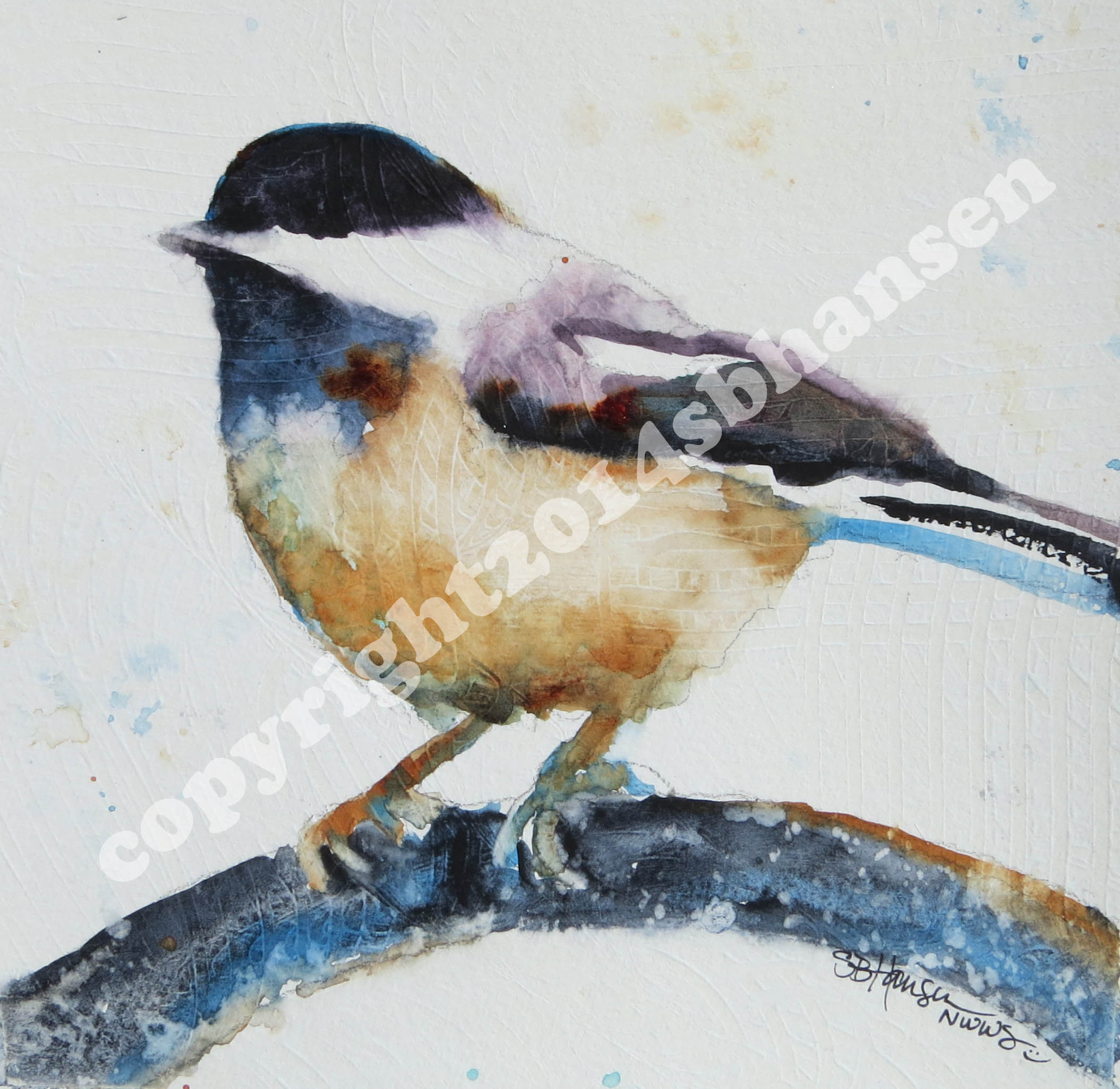 2109x2051 Chickadee Watercolor Paintings Sbhansen Art