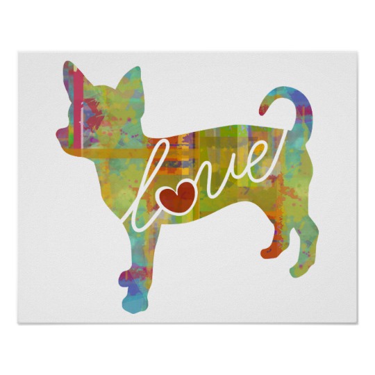 540x540 Chihuahua Watercolor Poster