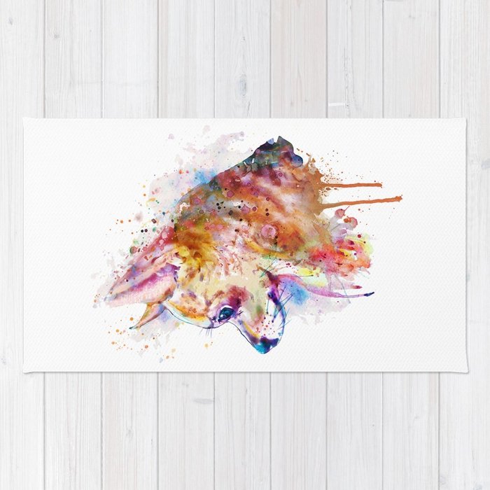 700x700 Watercolor Chihuahua Rug By Marianvoicu Society6