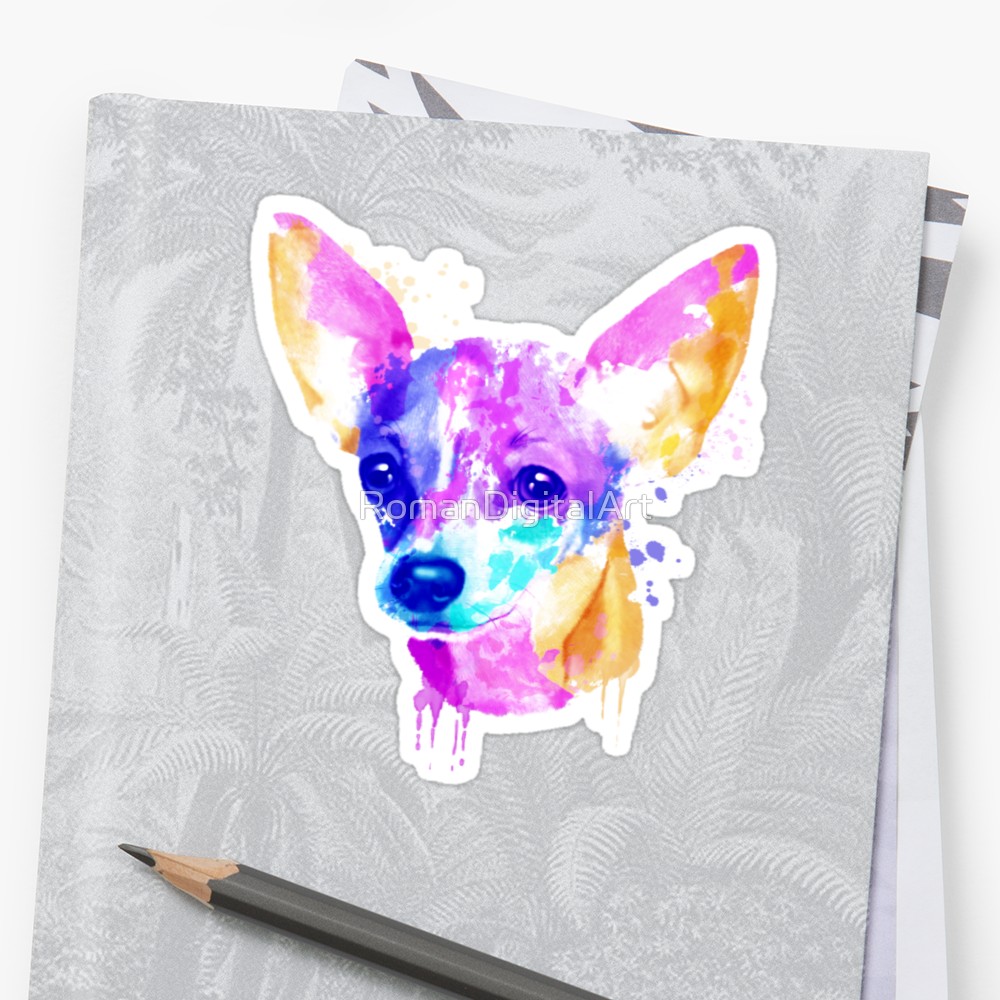 1000x1000 Chihuahua Dog, Chihuahua Watercolor, Chihuahua Painting, Chihuahua