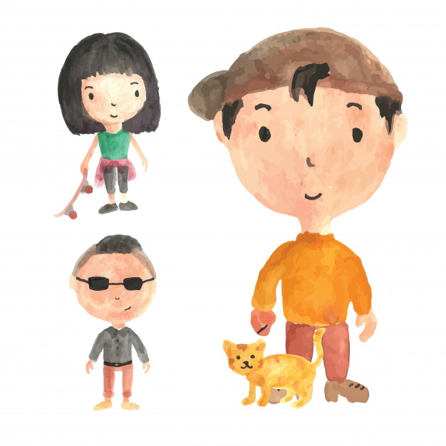 626x626 Cute Watercolor Children Set Vector Free Download