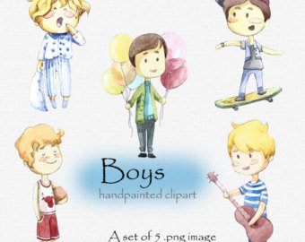 340x270 Digital Clipart Clip Art Watercolor Children Watercolor Etsy