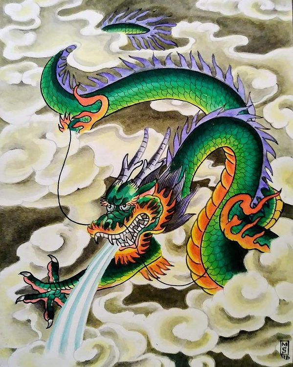 599x749 Chinese Dragon Poster By Mark Stopke