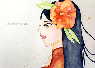 320x231 Happy Chinese New Year Guys!! This Is A Watercolor Painting, I