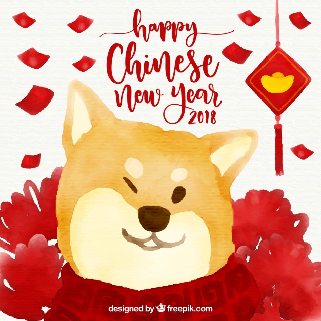 626x626 Watercolor Chinese New Year Background Vector Free Download