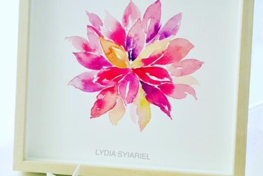 535x357 Chinese New Year Floral Watercolour And Brush Calligraphy (2 In 1