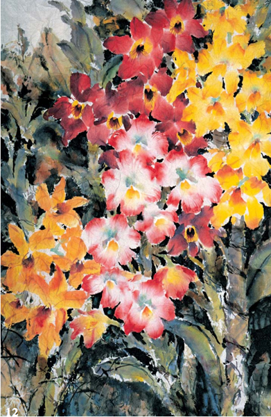 391x600 Chinese Watercolor Painting With Lian Quan Zhen