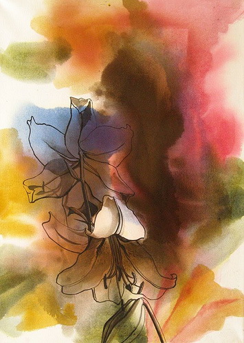 355x500 Chinese Watercolor Painting