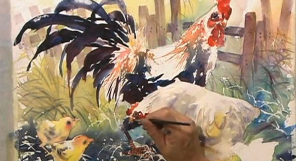 599x327 Chinese Watercolor Techniques How To Paint Animals