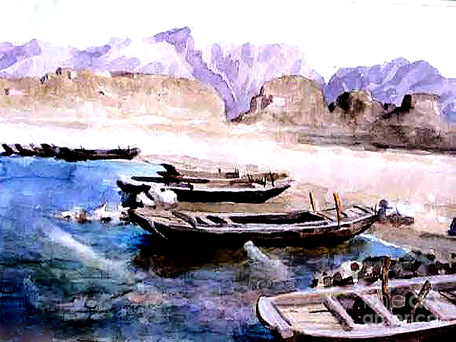 900x675 Ancient Chinese Watercolor Painting