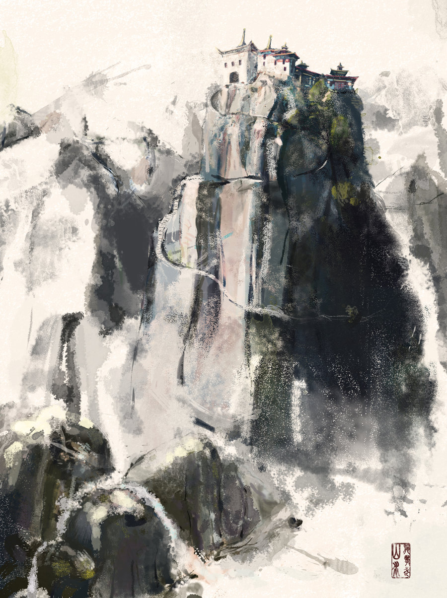 900x1205 Chinese Watercolor Landscape Paintings