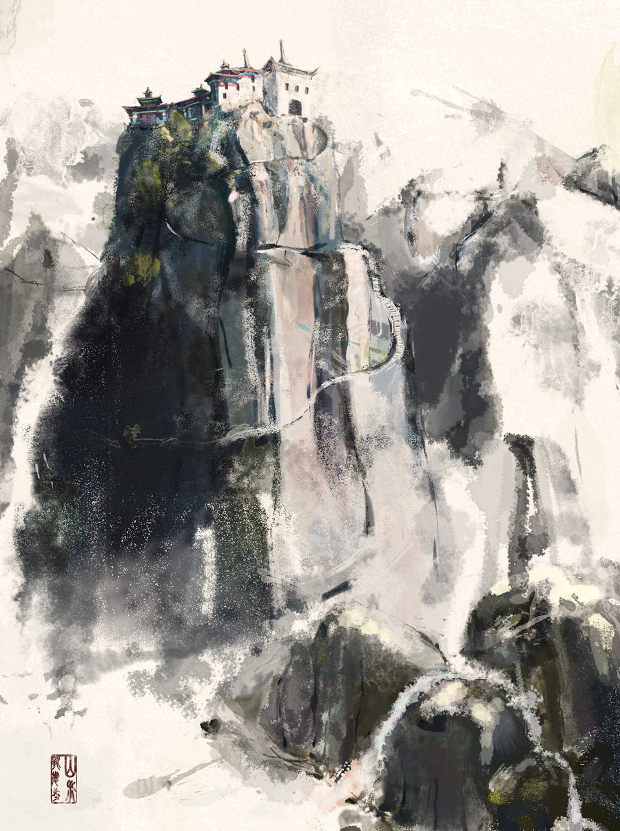 900x1205 Chinese Watercolor Landscape Paintings Chinese Watercolor