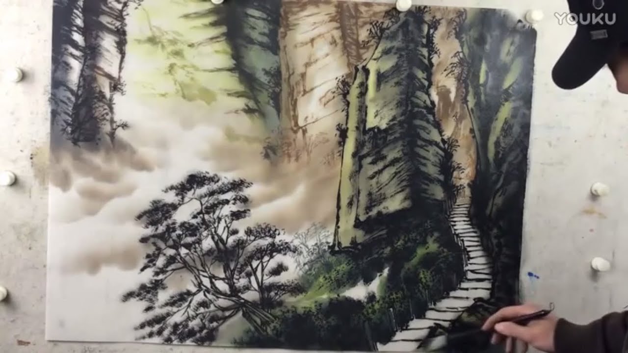 1280x720 Landscape Traditional Painting In Chinese Art