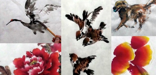 600x290 Chinese Painting Spontaneous Style Watercolor Painting