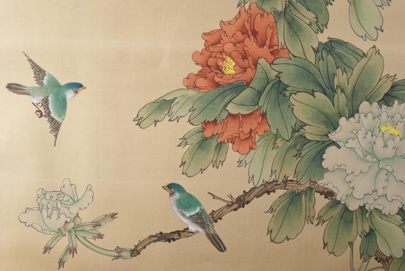 800x536 Chinese Watercolor Painting On Silk