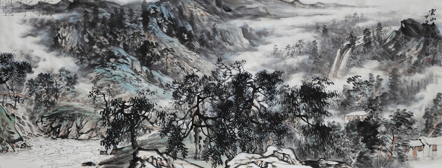 640x244 Traditional Chinese Painting Original Landscape Painting Chinese