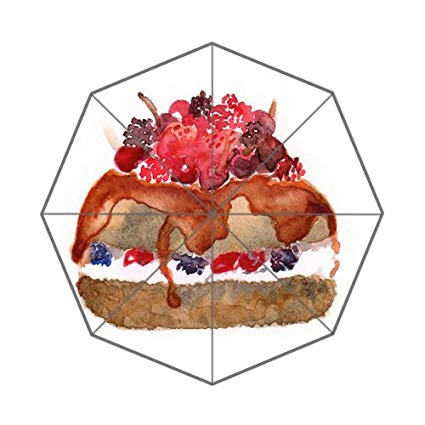 425x425 Chocolate Cake Watercolor Custom Unique Durable