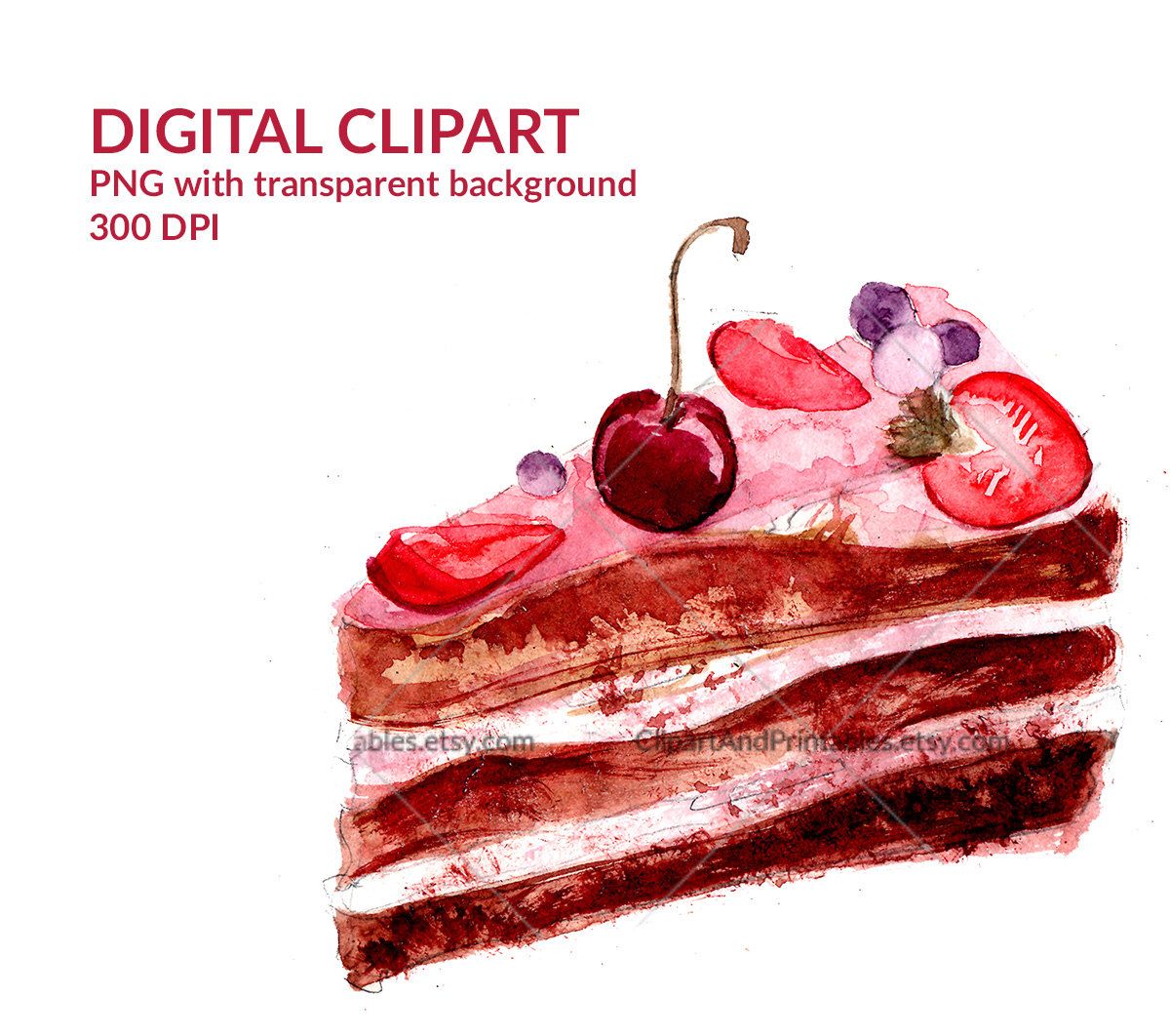 1200x1062 Chocolate Cake Clipart Watercolor 1