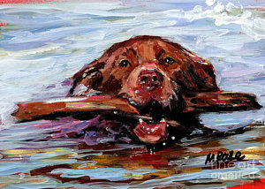 300x214 Chocolate Lab Paintings Fine Art America