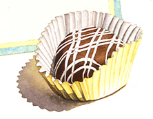 222x172 How To Paint A Chocolate Truffle In Watercolor
