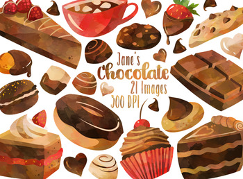 350x258 Watercolor Chocolate Clipart By Digitalartsi Teachers Pay Teachers
