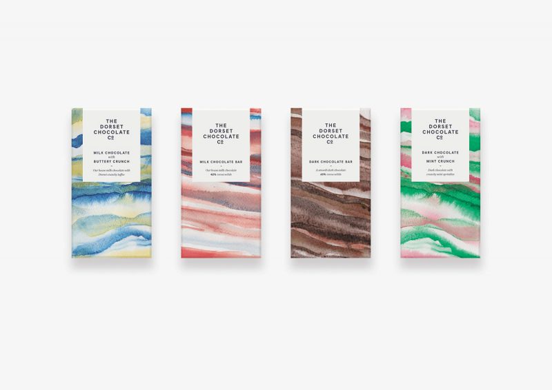 800x566 Watercolor Chocolate Packaging Design For Dorset Chocolate