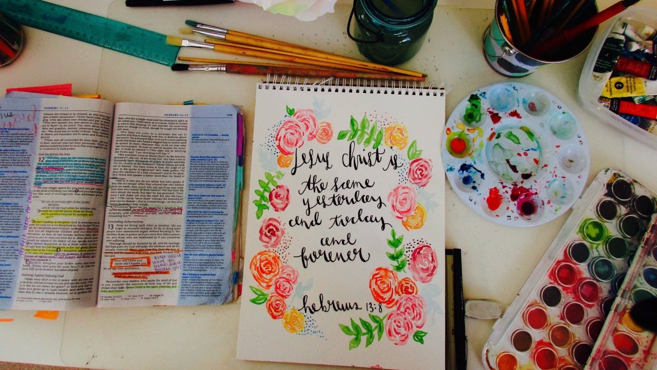 1280x720 Watercolor Speed Painting Bible Art Hebrews 138 Christian