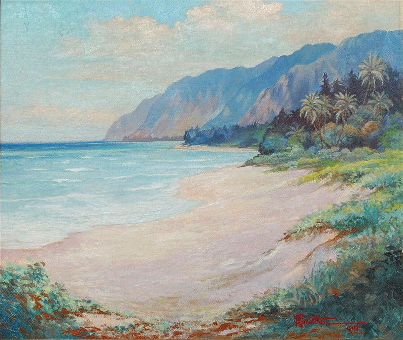 818x690 Henry B. Christian, (1883 1953), Windward Side Of Oahu (Puunaluu