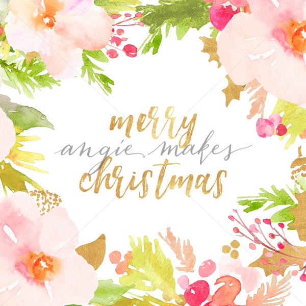 600x600 Download This Adorable Merry Christmas Flower Frame Background