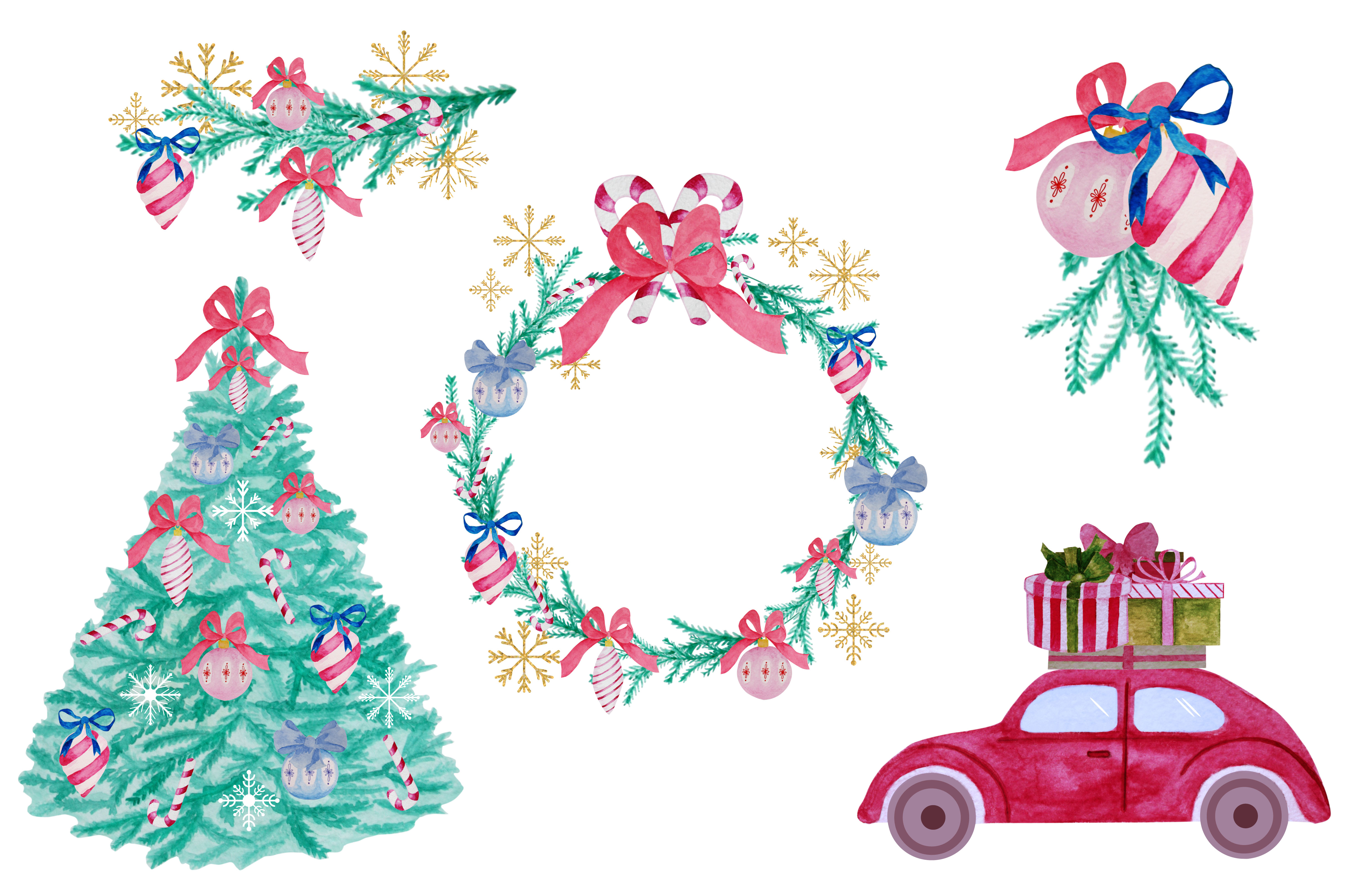 4833x3217 Christmas Watercolor Clipart Watercolor Xmas