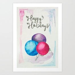 264x264 Christmas Watercolor Art Prints Society6