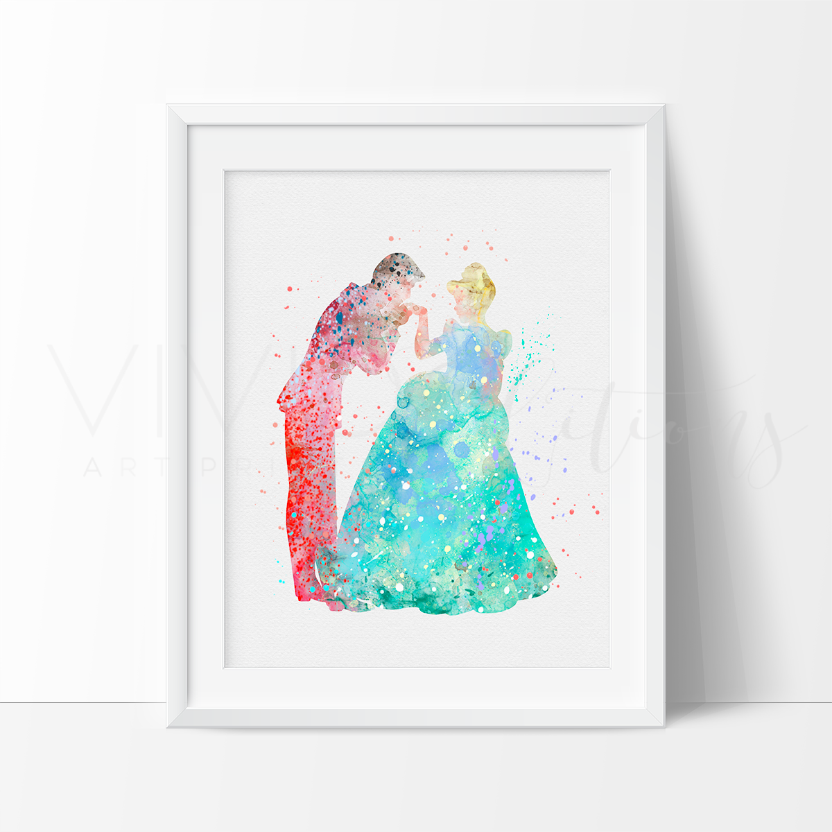 1200x1200 Cinderella Amp Prince Charming Princess Baby Girl Nursery Art Print