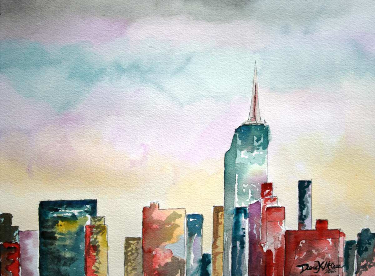 1200x885 New York City Painting New Watercolor Paintings Art By Derek