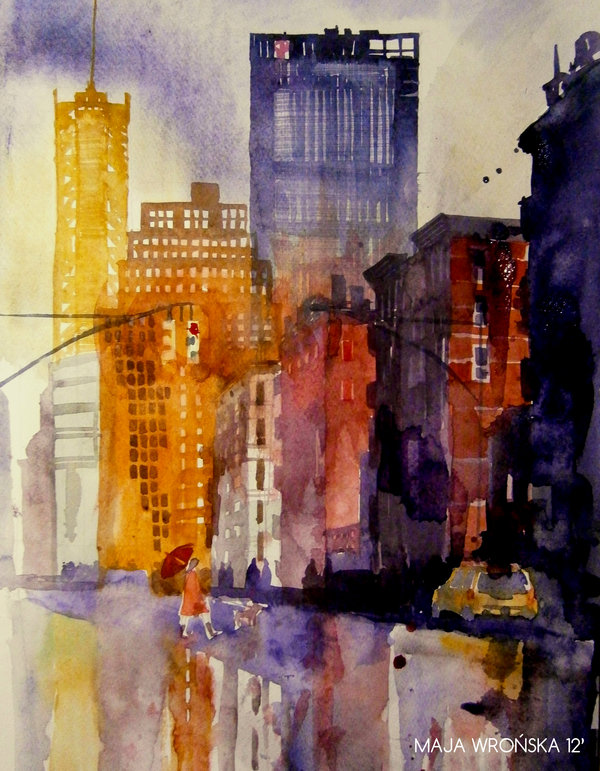 600x771 Vibrant Watercolor Paintings Of World Famous Landmarks And Cities