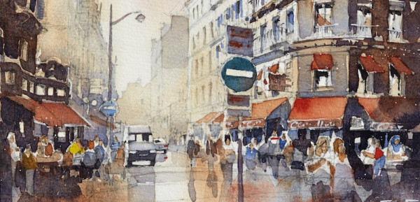 600x289 Watercolor Painting Techniques Cityscapes From Photos