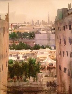 236x305 Dubai, Classic Watercolor Painting Amazing Watercolor World By