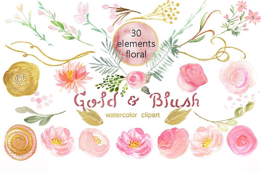 Clipart Watercolor Flowers