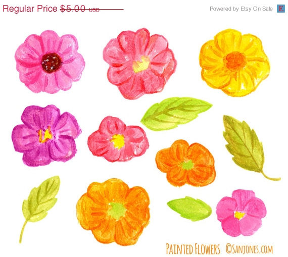 570x509 Clipart Sale Watercolor Flowers Clip Art