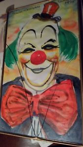 169x300 Frank Keenan 1893 1984 Clown Painting Watercolor Vintage Mid