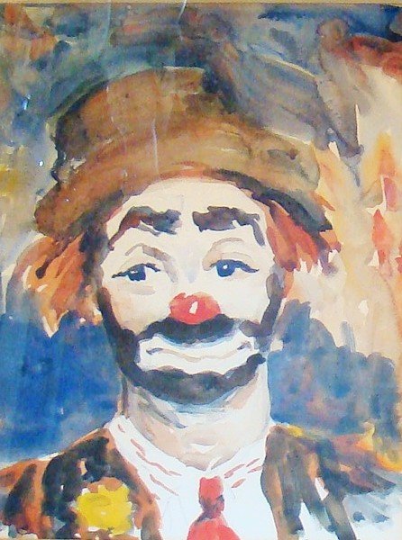 446x600 Frank Keenan Clown Watercolor