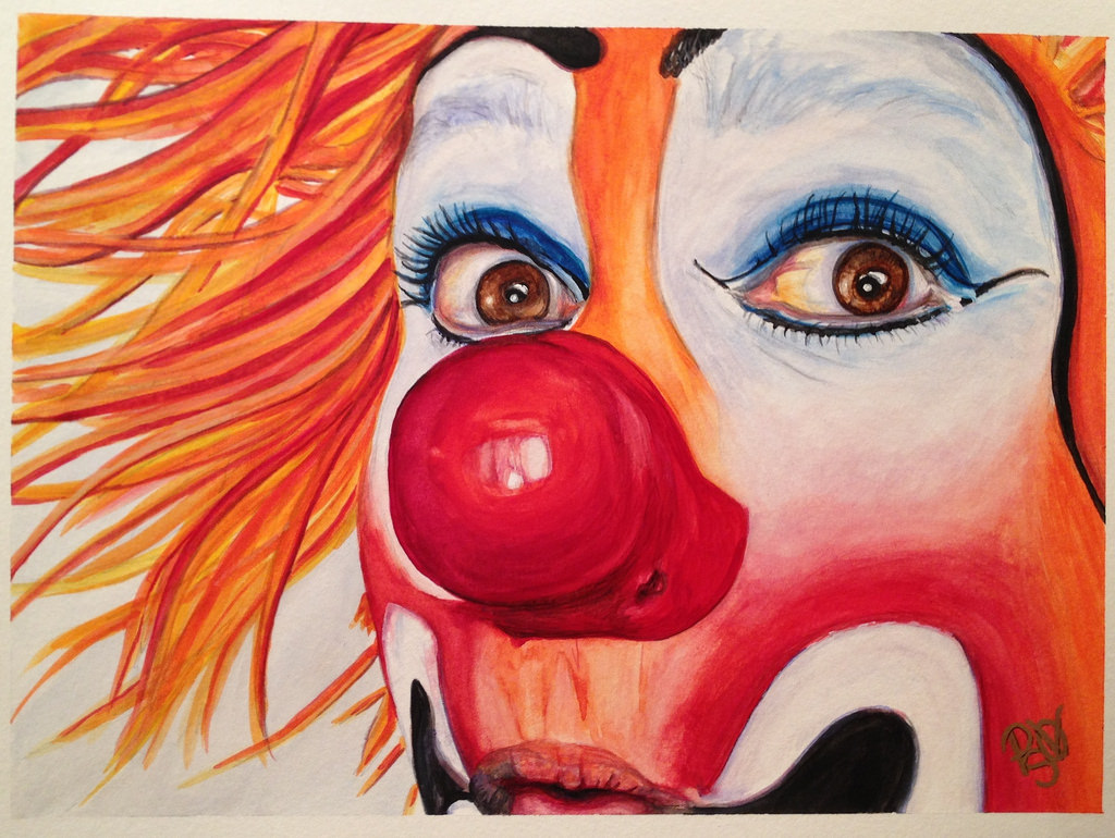1024x770 Watercolor Clown