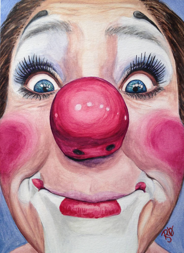 746x1024 Watercolor Clown