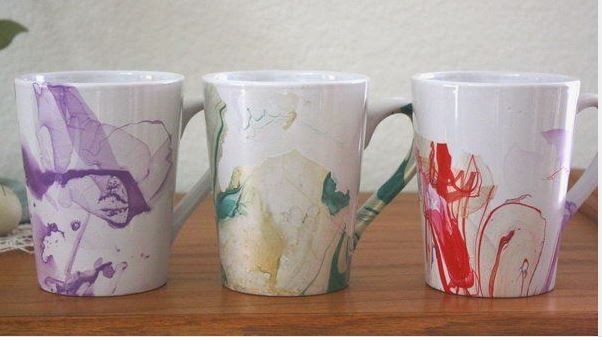602x340 Marbled Diy Watercolor Coffee Mugs
