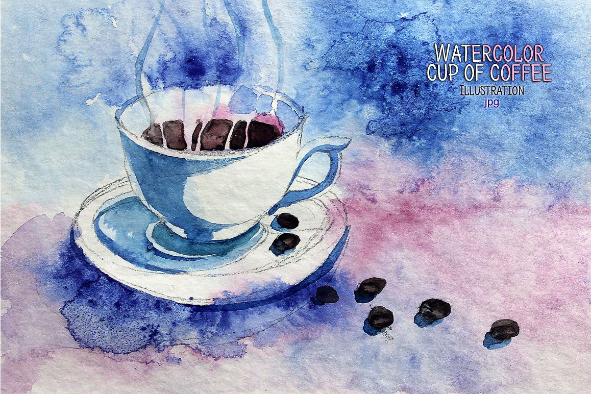 1158x772 Watercolor Cup Of Coffee By Natali Myas Design Bundles
