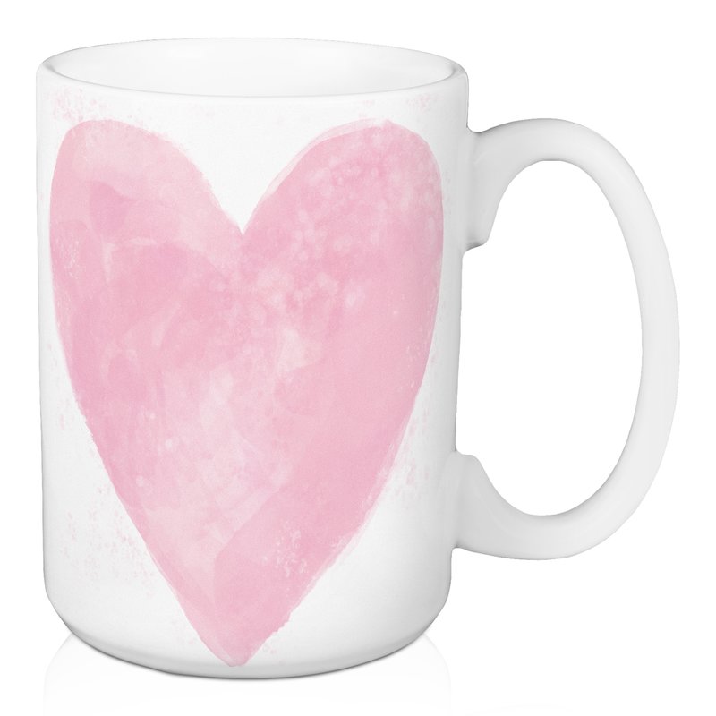800x800 Wrought Studio Baeza Watercolor Heart Coffee Mug Wayfair